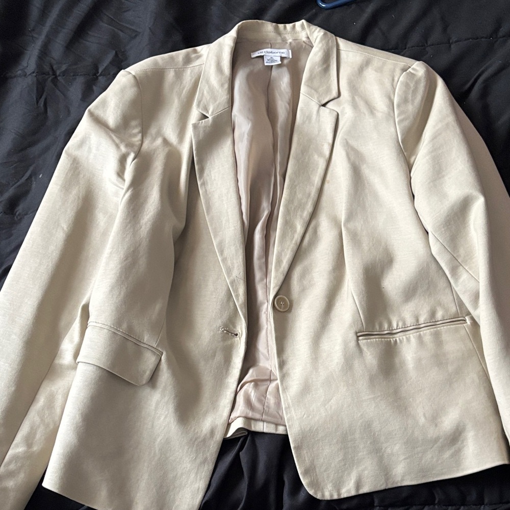 Liz Claiborne Beige Blazer size xl